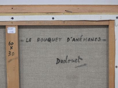 Marcel DUDOUET (1924–1996) 
Bouquet of Anemones
Oil...