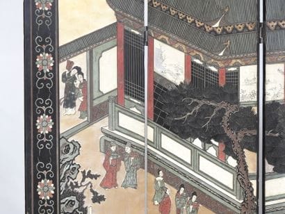 CHINE - Début XXeme
Paravent six feuilles...