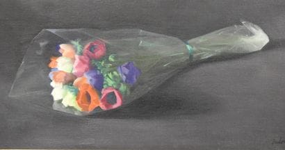 Marcel DUDOUET (1924–1996) 
Bouquet of Anemones
Oil...
