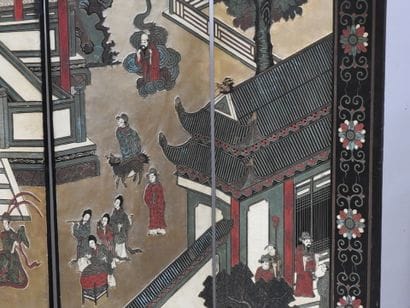 CHINE - Début XXeme
Paravent six feuilles...