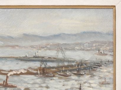 André HAMBOURG (1909–1999)
The Port of Algiers
Oil...