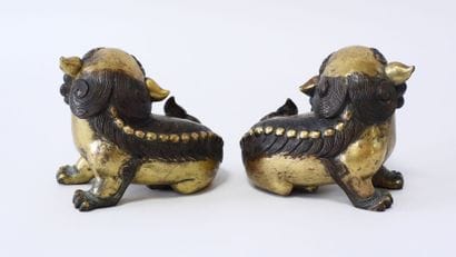 CHINE - Dynastie Qing - XIXeme
Paire de lions...