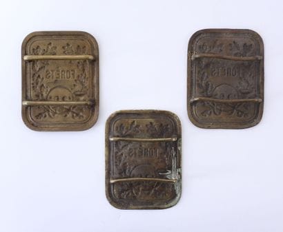 FRANCE
Lot de 3 plaques de baudrier de fonctionnaire...