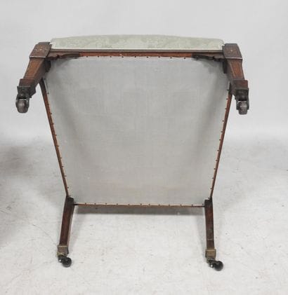 Paire de fauteuils en palissandre et marqueterie...