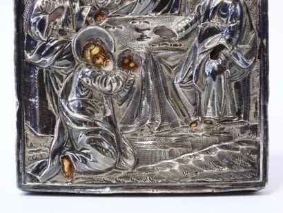 RUSSIE
Philoxénie d'Abraham 
Tempera polychrome...
