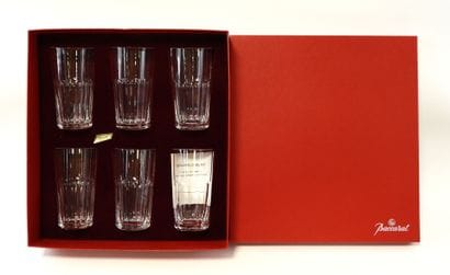 BACCARAT
Suite de 6 gobelets à eau en cristal...