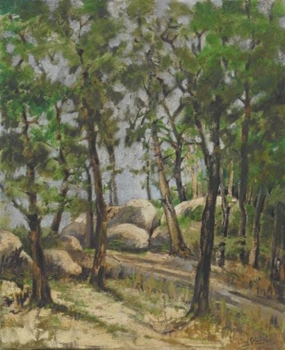 Louis CABIER (1853-1939)
Sous-bois aux rochers
Huile...