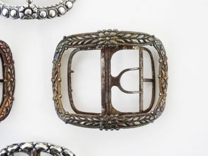 Lot de deux boucles de soulier en argent...