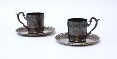 TALLOIS - Paris
Paire de tasses et sous-tasses...