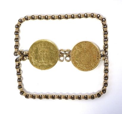 Bracelet sur deux rangs mailles ajourées...