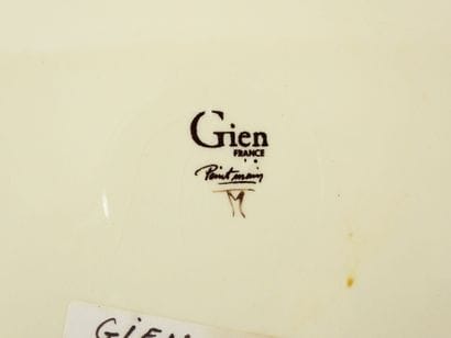 GIEN
Plat à tarte en faïence modèle Rambouillet...