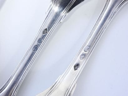 Deux grands couverts en argent poinçon Maitre...