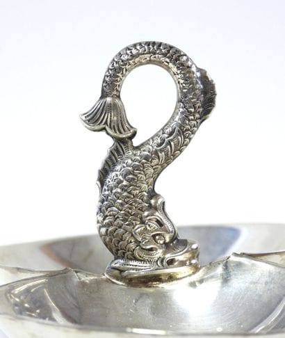 ESPAGNE
Saleron double en argent 915‰ prise...