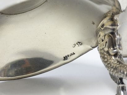 ESPAGNE
Saleron double en argent 915‰ prise...