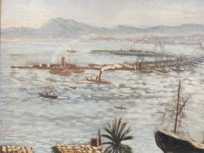 André HAMBOURG (1909–1999)
The Port of Algiers
Oil...
