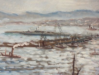 André HAMBOURG (1909–1999)
The Port of Algiers.
Oil...