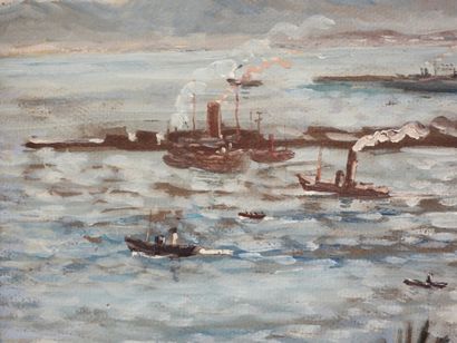 André HAMBOURG (1909–1999)
The Port of Algiers.
Oil...