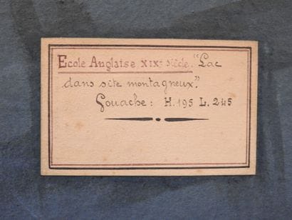 19th-Century ENGLISH School
Lake with mountains...