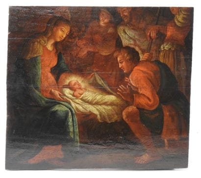 17th-Century French School
The Nativity.
Fragment...