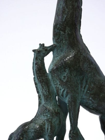 Alberto BAZZONI (1889-1973)
Girafe et son...