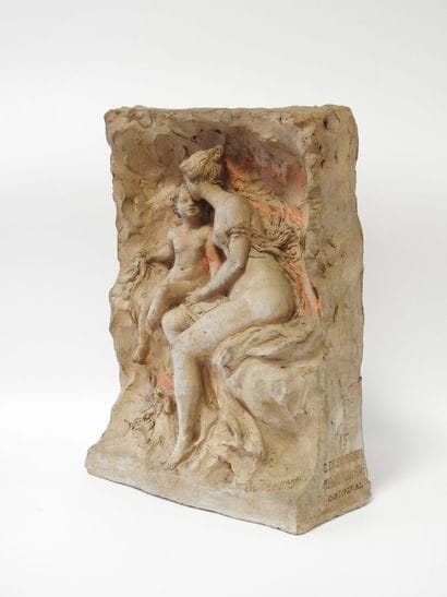 Charles DESVERGNES (1860-1928) 
L'amour maternel
Terre...