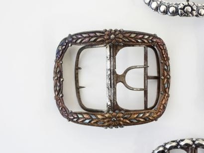 Lot de deux boucles de soulier en argent...