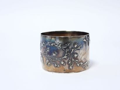 Lot de 4 ronds de serviette en argent poinçon...