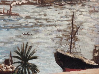 André HAMBOURG (1909–1999)
The Port of Algiers.
Oil...
