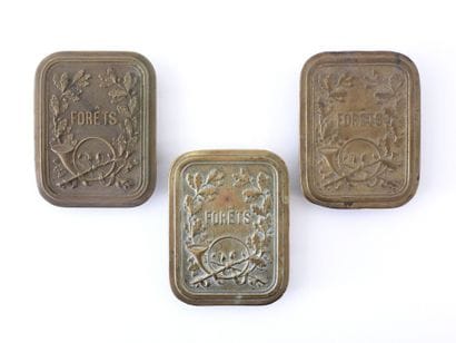FRANCE
Lot de 3 plaques de baudrier de fonctionnaire...