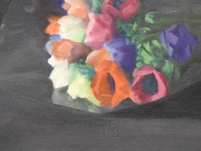 Marcel DUDOUET (1924–1996) 
Bouquet of Anemones
Oil...