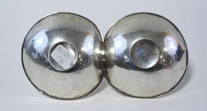 ESPAGNE
Saleron double en argent 915‰ prise...