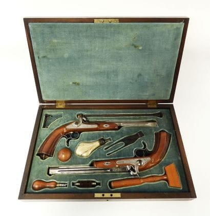 Coffret de pistolets de duel 
