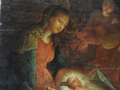 17th-Century French School
The Nativity.
Fragment...