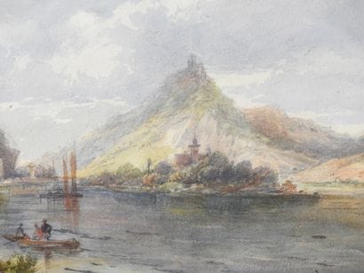 19th-Century ENGLISH School
Lake with mountains...