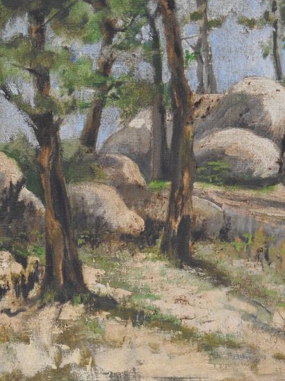 Louis CABIER (1853-1939)
Sous-bois aux rochers
Huile...