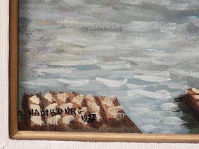 André HAMBOURG (1909–1999)
The Port of Algiers.
Oil...