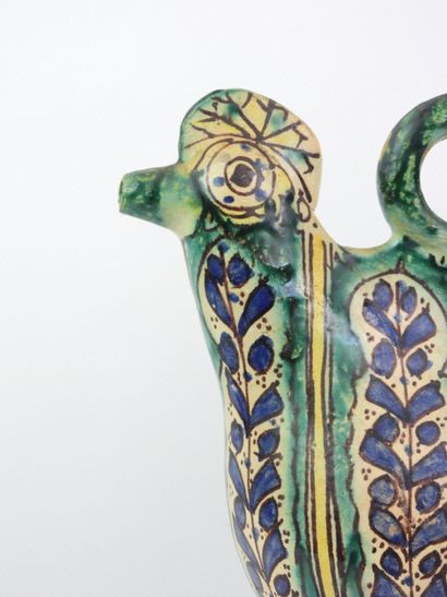 North Africa - Ceramic rooster-shaped jug...