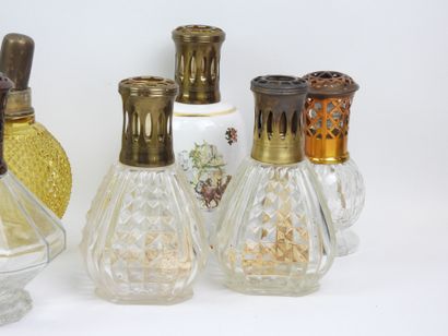 Eleven Berger lamps made of glass, crystal,...
