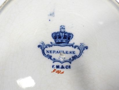 Two dishes, including one from Sarreguemines,...