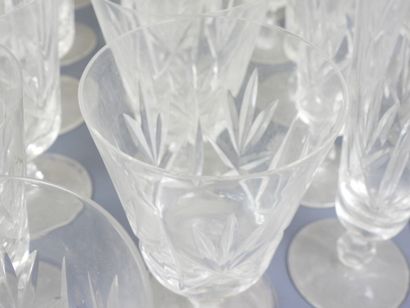 A 47-piece set of Saint-Louis-style cut crystal...