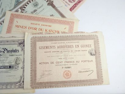 ACTIONS ANCIENNES.
Ensemble de dix-sept actions...