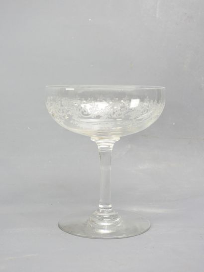 BACCARAT - 17-piece Sévigné crystal glass...