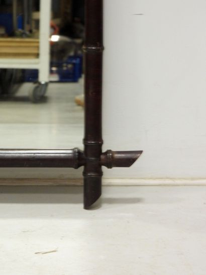 Rectangular bamboo-style mirror, mercury...