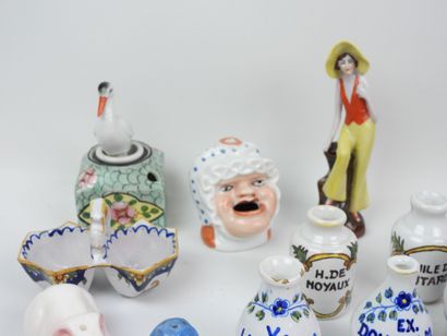 A set of display pieces made of earthenware...