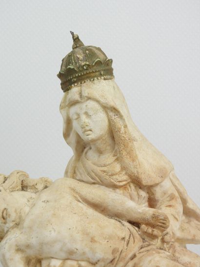 F. ROLLAND - Plaster sculpture depicting...