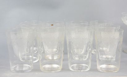 BACCARAT - 17-piece Sévigné crystal glass...