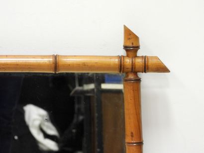 Rectangular bamboo-style mirror, mercury...