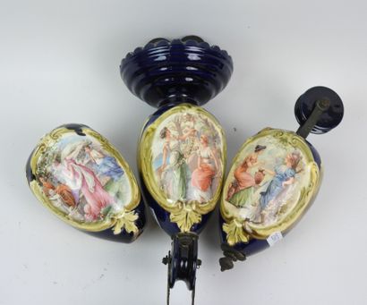 Decorated earthenware suspension elements...