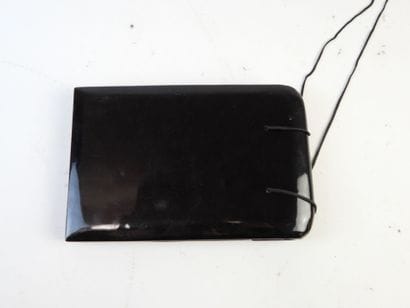 CHINE : Carnet à dessin en laque noire et...