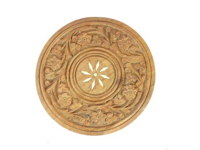 INDOCHINE : miroir triptyque en palissandre,...